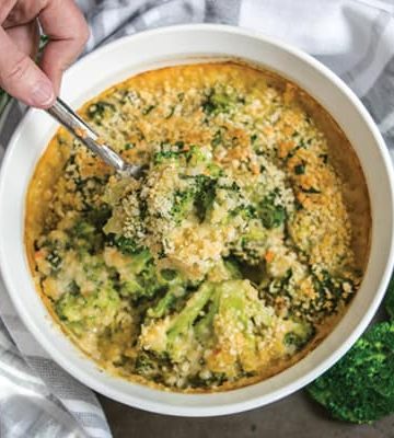 Spoonful of Skinny Broccoli Cheese Casserole