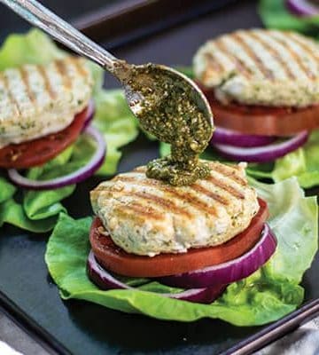 Pesto-Chicken-Burgers