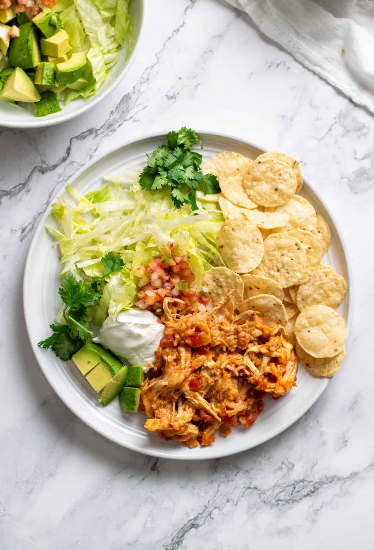 plate served with the cheesy rice bake
